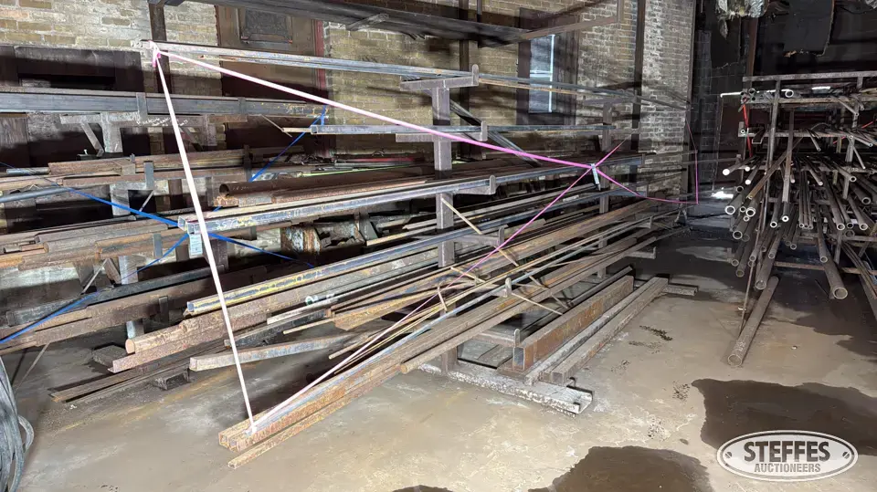 Metal rack w/contents Storage and Bench