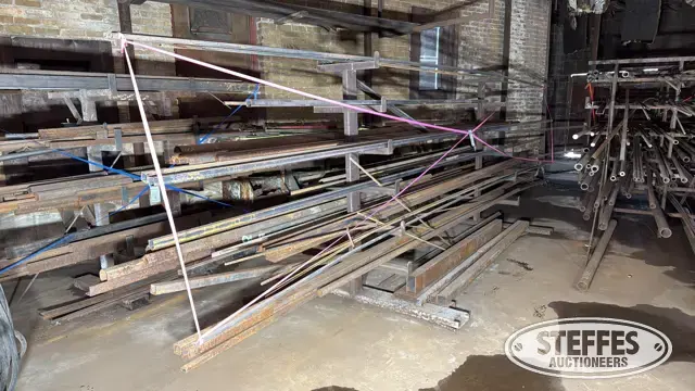 Metal rack w/contents