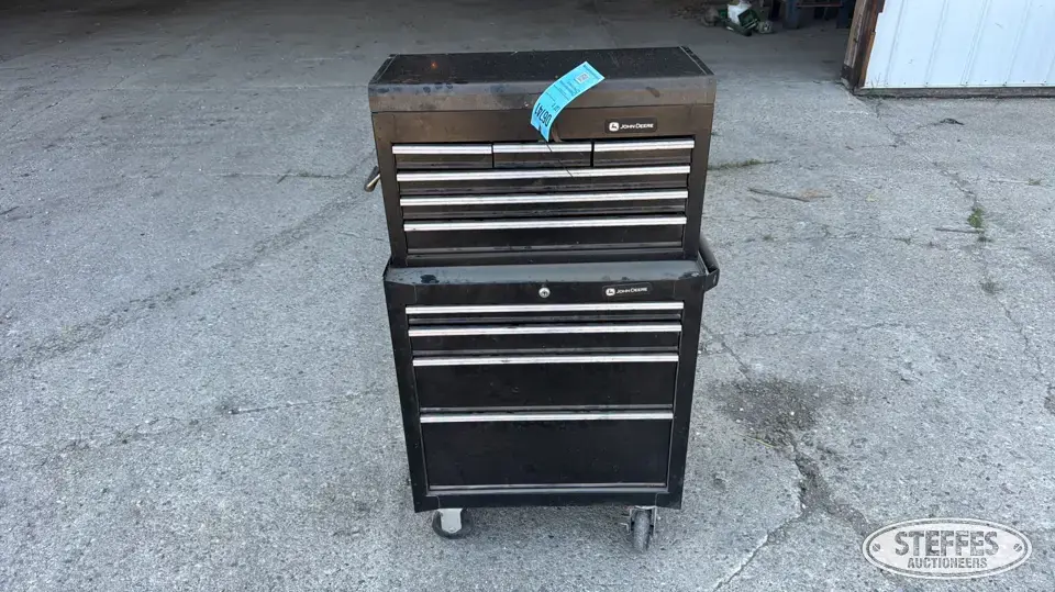 (2) John Deere toolboxes General Tools and Shop Supply