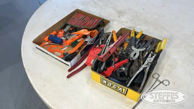 Assorted pilers, wire strippers, punches & more