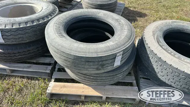(2) 295/75R22.5 tires