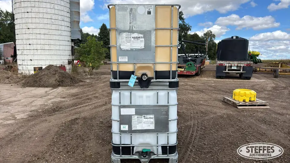(2) 250 gal. chemical totes Farm Support Item