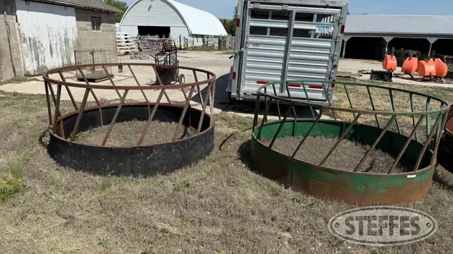 (2) Round bale ring feeders