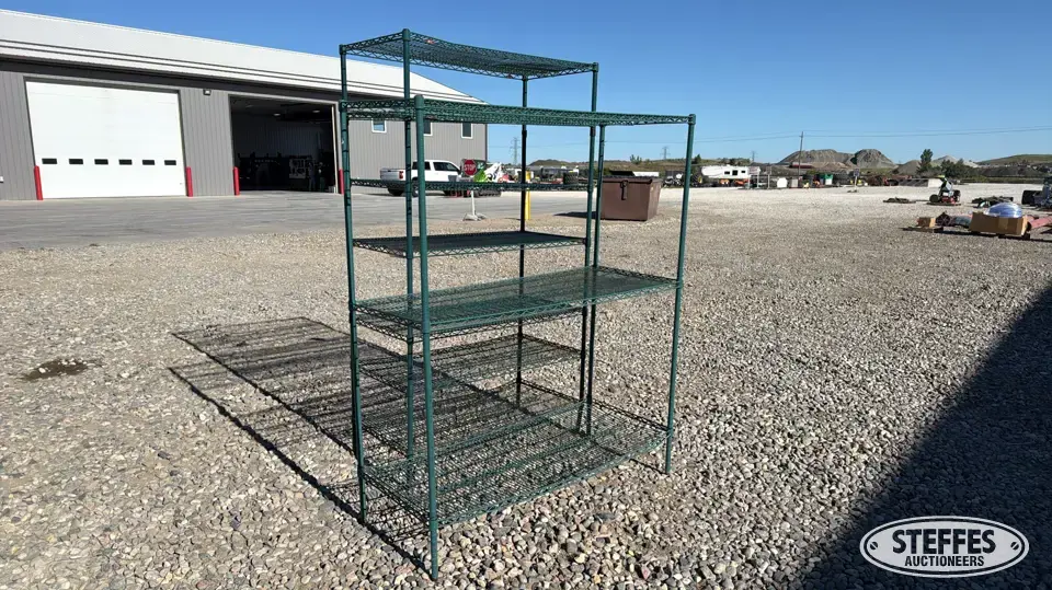 (2) Metro shelves Storage and Bench