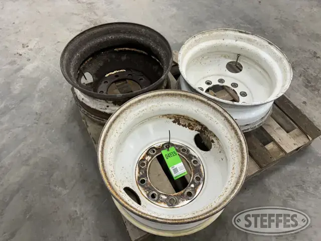 (3) 22.5 steel truck wheels