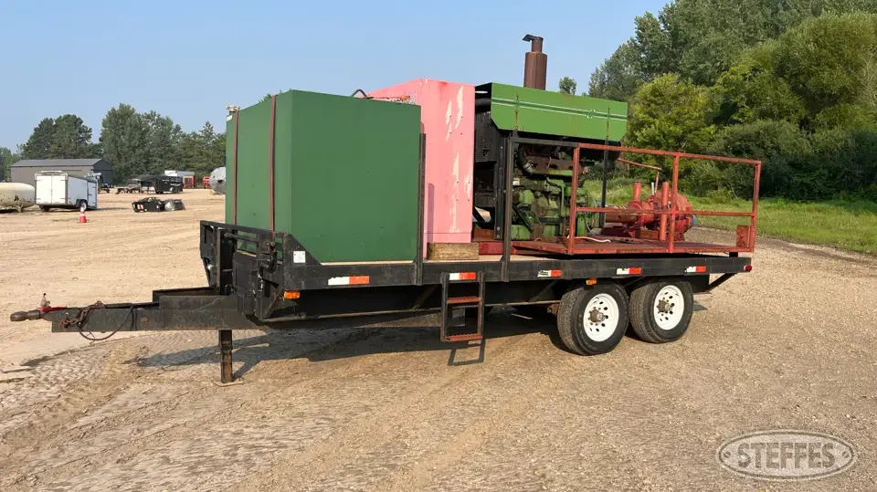 2004 Hydro Booster pump, John Deere 6081, Tier I, 240 hp, w/~8,400 hrs., 17" Pioneer pump, on 1991 Alra tandem w/7,000 lb. axles Manure Pumping Equipment