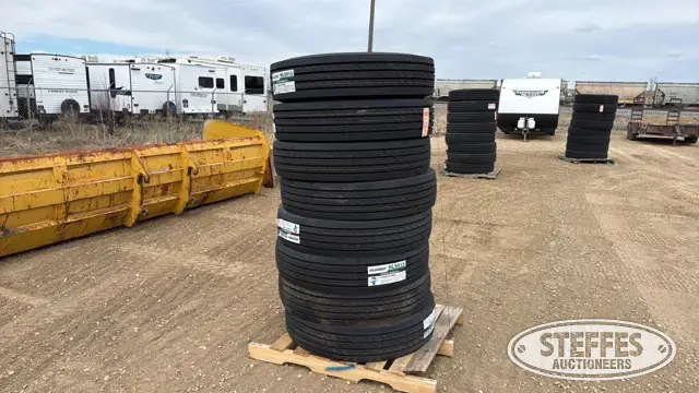 (8) Headway HLS915 11R22.5 truck tires