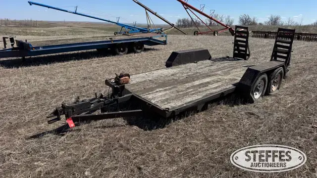 Shop-built tandem axle equipment trailer