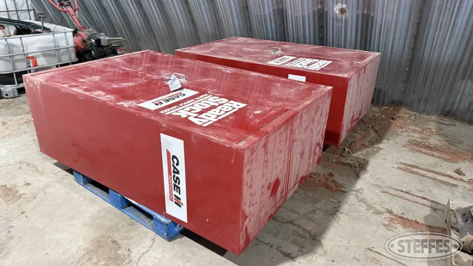 (2) Case IH storage cabinets Storage and Bench
