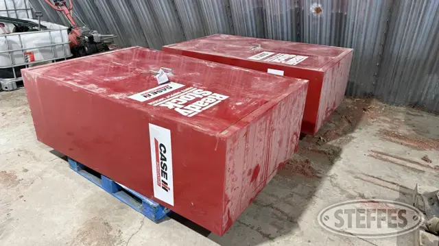 (2) Case IH storage cabinets