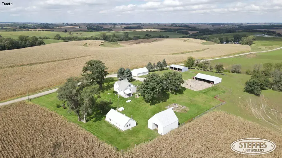 Tract 1: Home & Outbuildings on 5± Acres – pending final survey Acreage-Farmstead