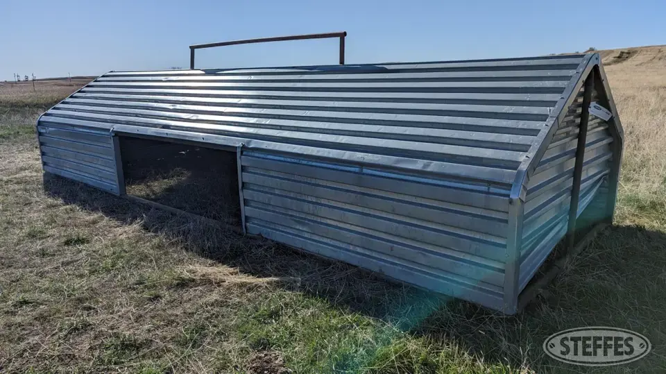 Shop-built calf shelter Livestock Handling