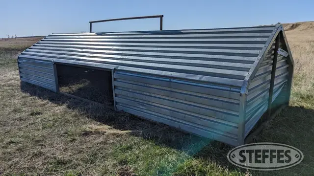 Shop-built calf shelter
