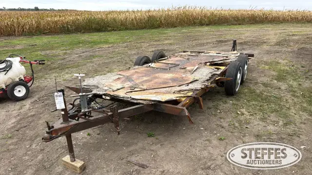 Shop-built tandem axle equipment trailer