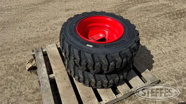 (2) Beaver 10-16.5 skid steer tires