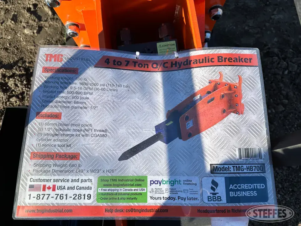 2023 TMG HB70Q Concrete Related Item