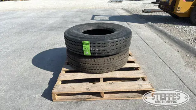 (2) Firestone XR4 10R17.5HC tires