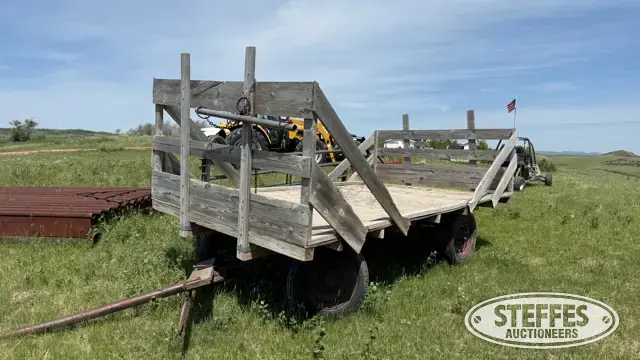 Horse drawn hay rack