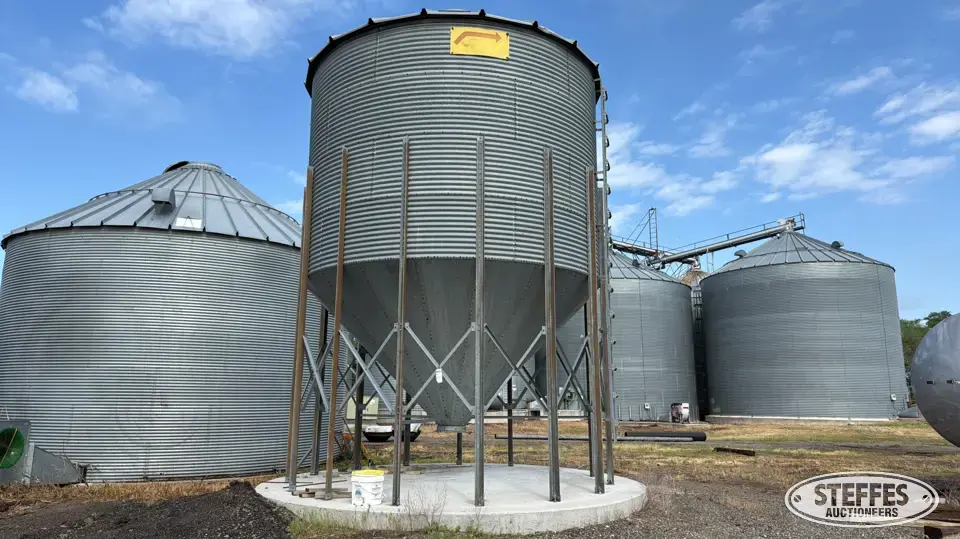 MFS galvanized hopper bin