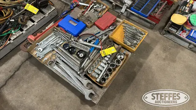 Assorted wrenches and sockets
