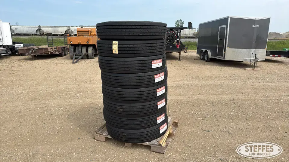 (8) Aosen ALS915 11R24.5 truck tires
