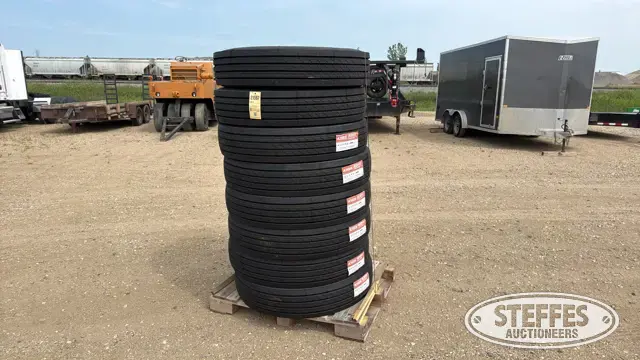 (8) Aosen ALS915 11R24.5 truck tires