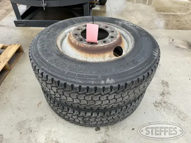 (2) 275/80R22.5 tires