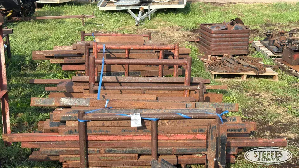 (3) Racks of metal pcs. Business Inventory