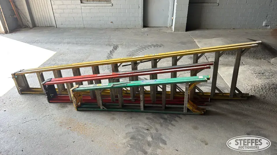 (3) Fiberglass ladders Construction Support Item