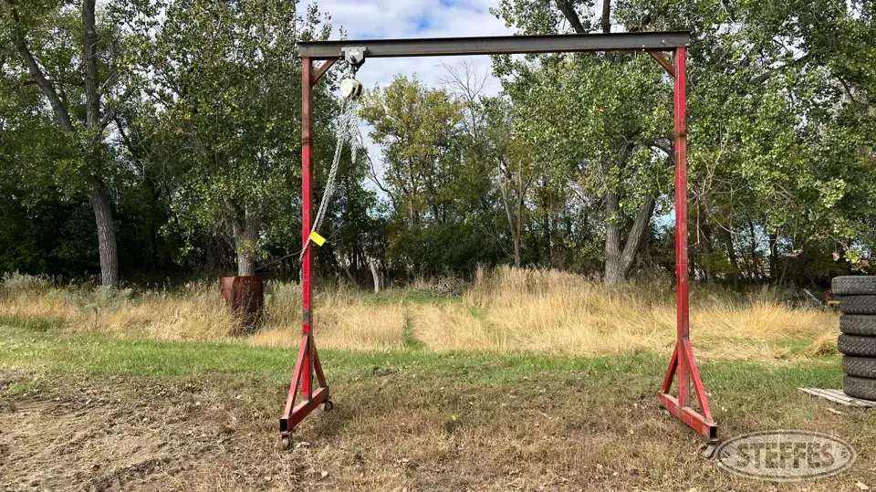 Shop-built overhead hoist Specialty Tool