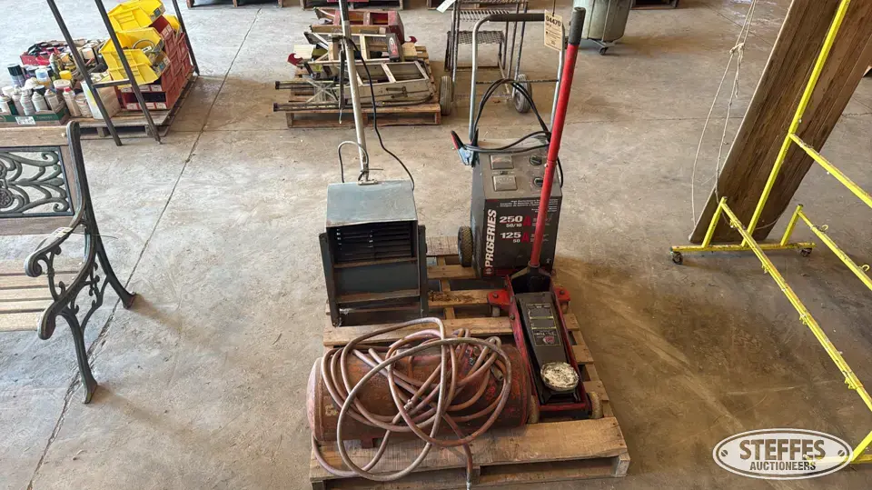 Battery charger, air compressor & floor jack Shop Equipment-Other