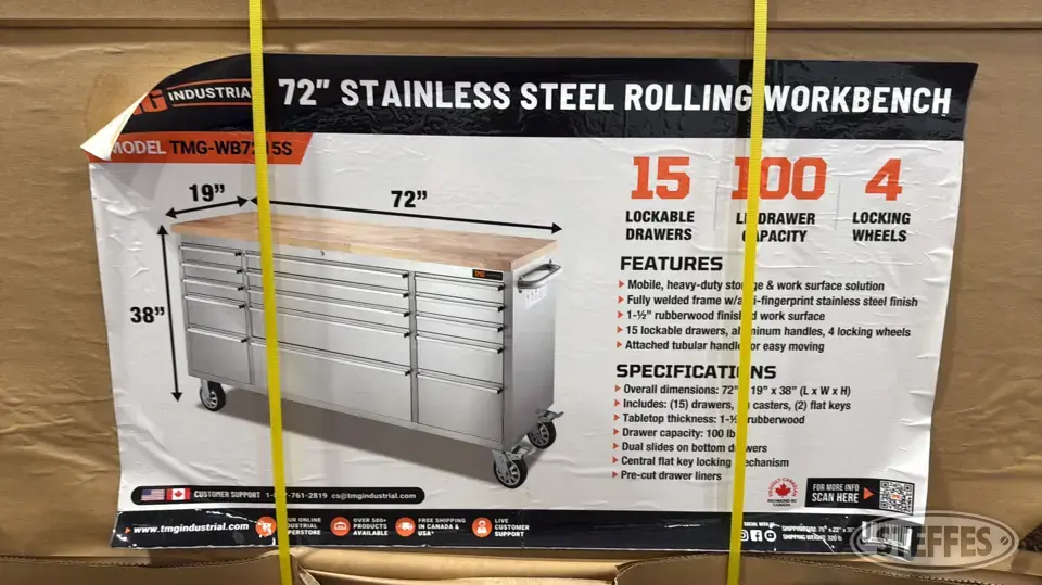 2025 TMG WB7215S Storage and Bench