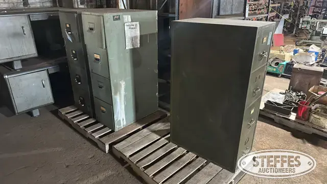 (3) Fire file cabinets