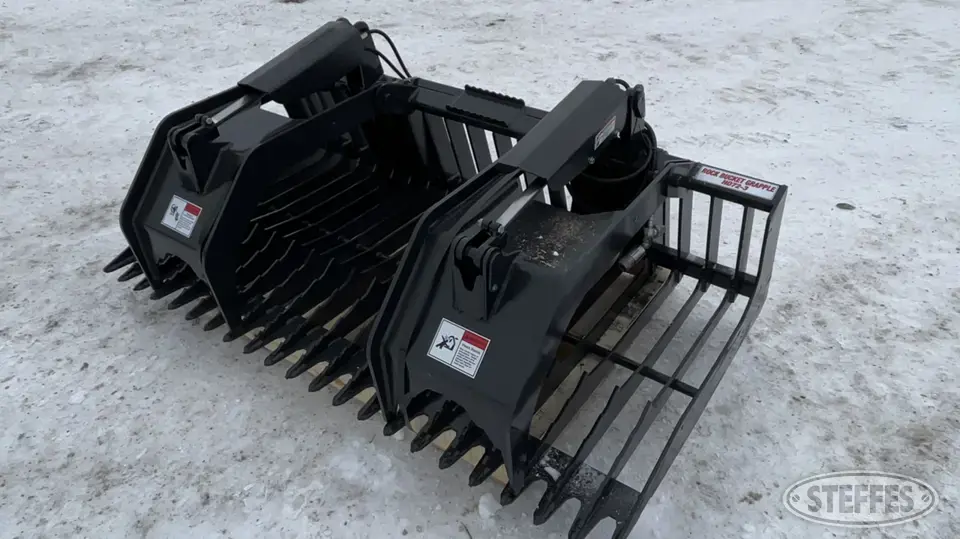 Stout Rock Bucket Grapple HD72-3 Skid Steer Bucket