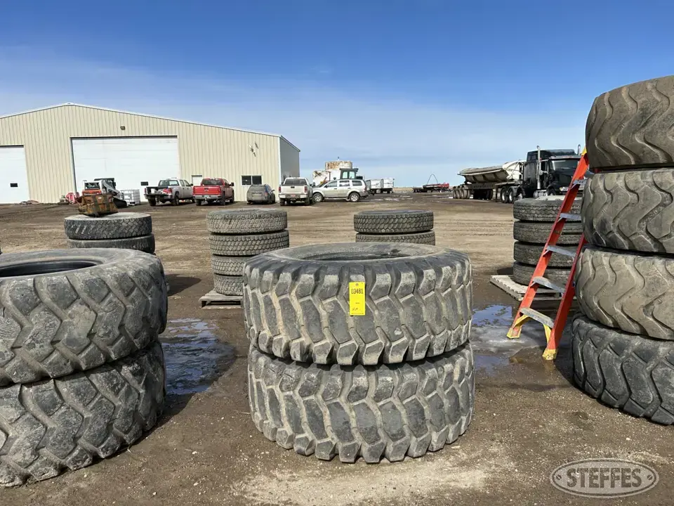 (2) Galaxy 20.5-25 scraper tires Tractor-Implement Tire
