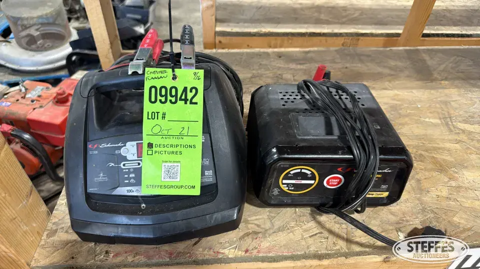 (2) Schumacher battery chargers General Tools and Shop Supply