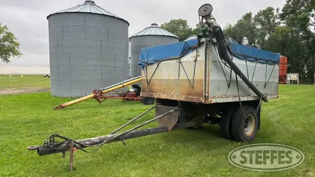 1980 Shop-built single axle pintle hitch seed tender