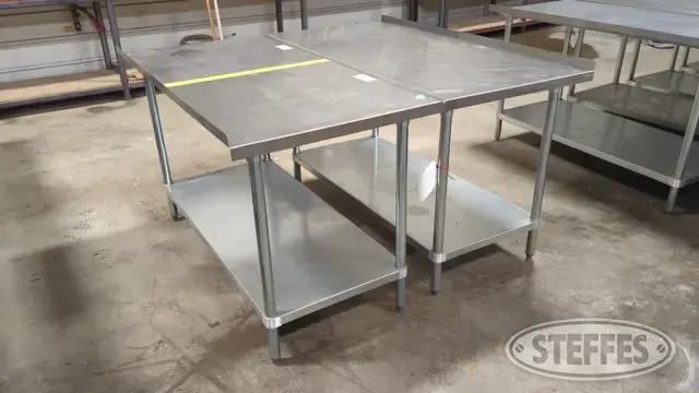 (2) Advance Tabco tables