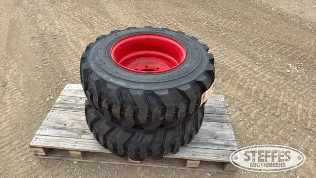(2) Beaver 12-16.5 skid steer tires