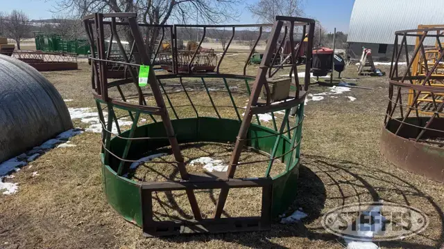 Shop-built skid steer calf catcher