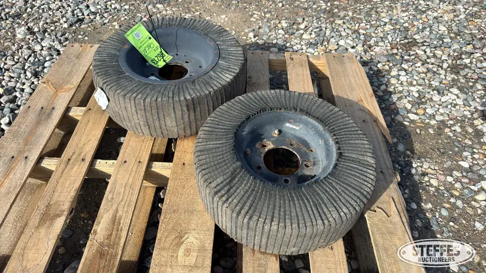 (2) Laminated mower tailwheels Lawn and Garden-Other