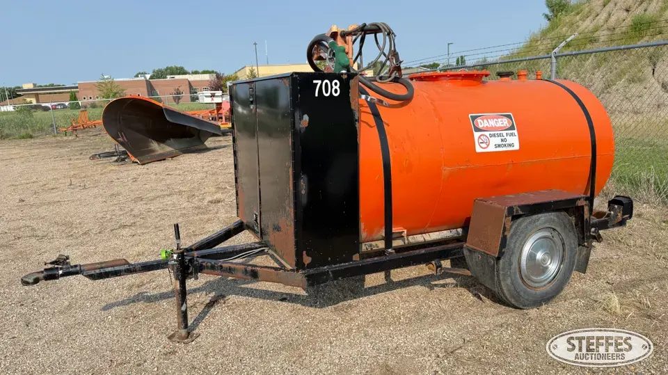 Shop-built single axle fuel trailer Fuel-Lube Trailer