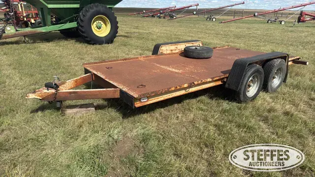 Shop-built tandem axle equipment trailer