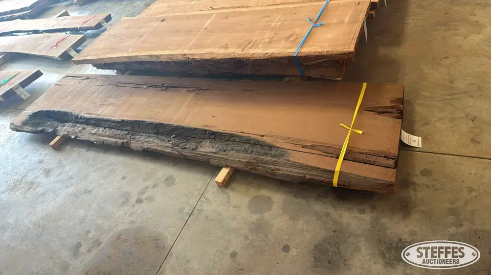 Fire-salvaged redwood slab Business Inventory