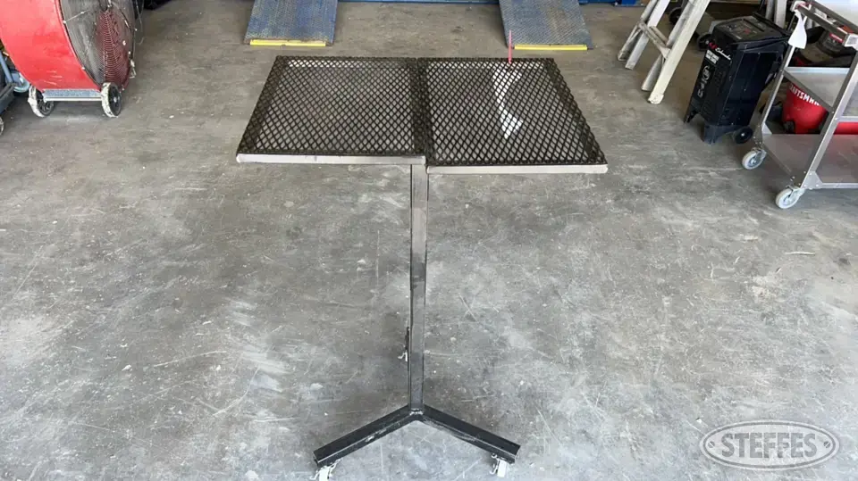 Shop-built metal stand Storage and Bench