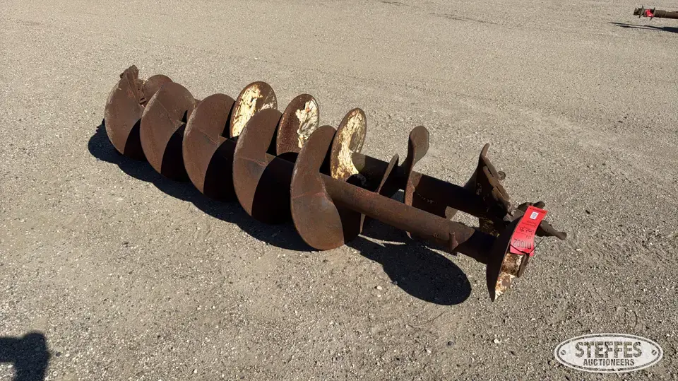 (2) Post hole augers Skid Steer Augers-Post Driver