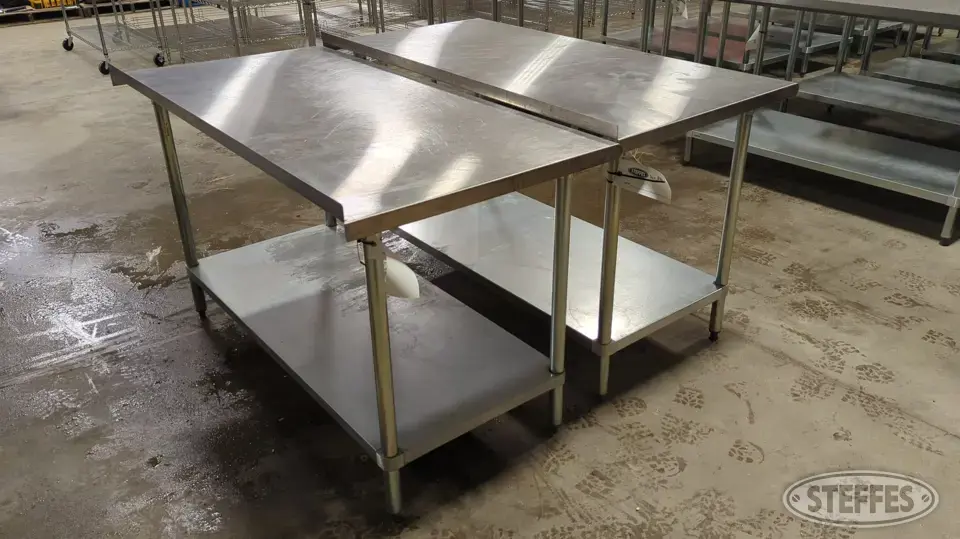 (2) Advance Tabco tables General Business Support Item