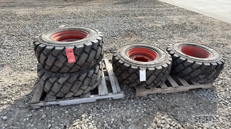 (4) Bobcat 14x17.5 tires Construction Equipment Tire