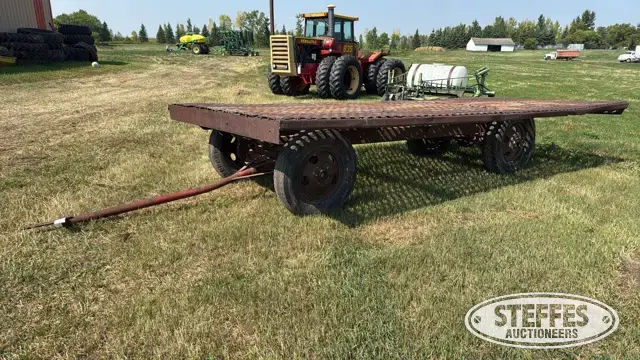 Shop-built hay wagon