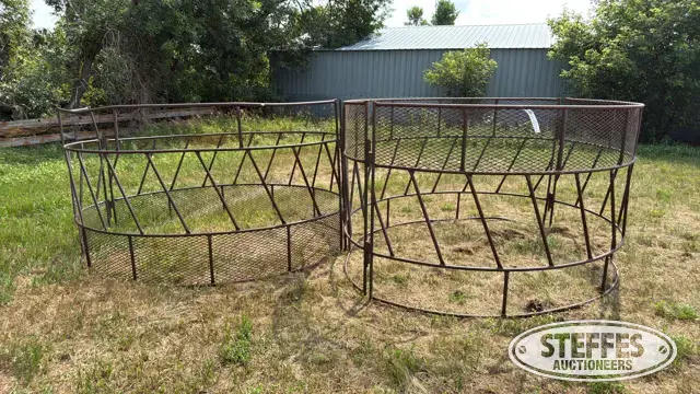 (2) Round bale feeders